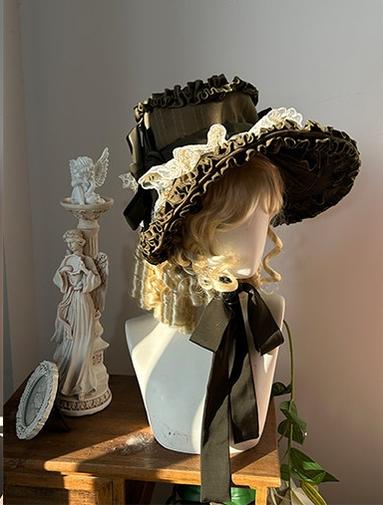 Moon gazing Lily - Classic Lolita Faux Lily Accessories BNT Brown