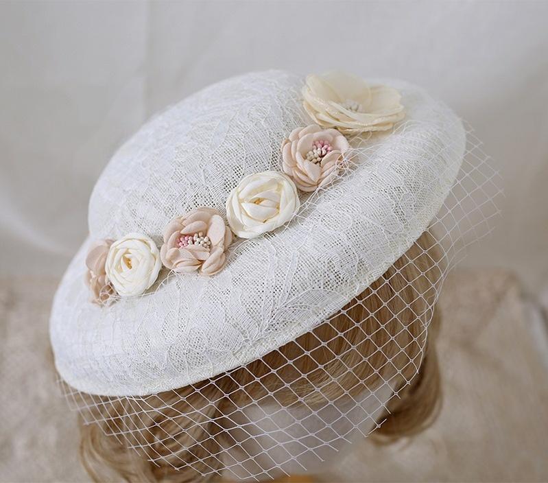 Xiaogui~Retro Lolita Hat French Style Court Top Hat