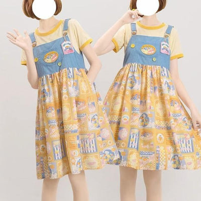 Miss Point~Daisy Lemon~Kawaii Lolita Lemon Print JSK Customized   