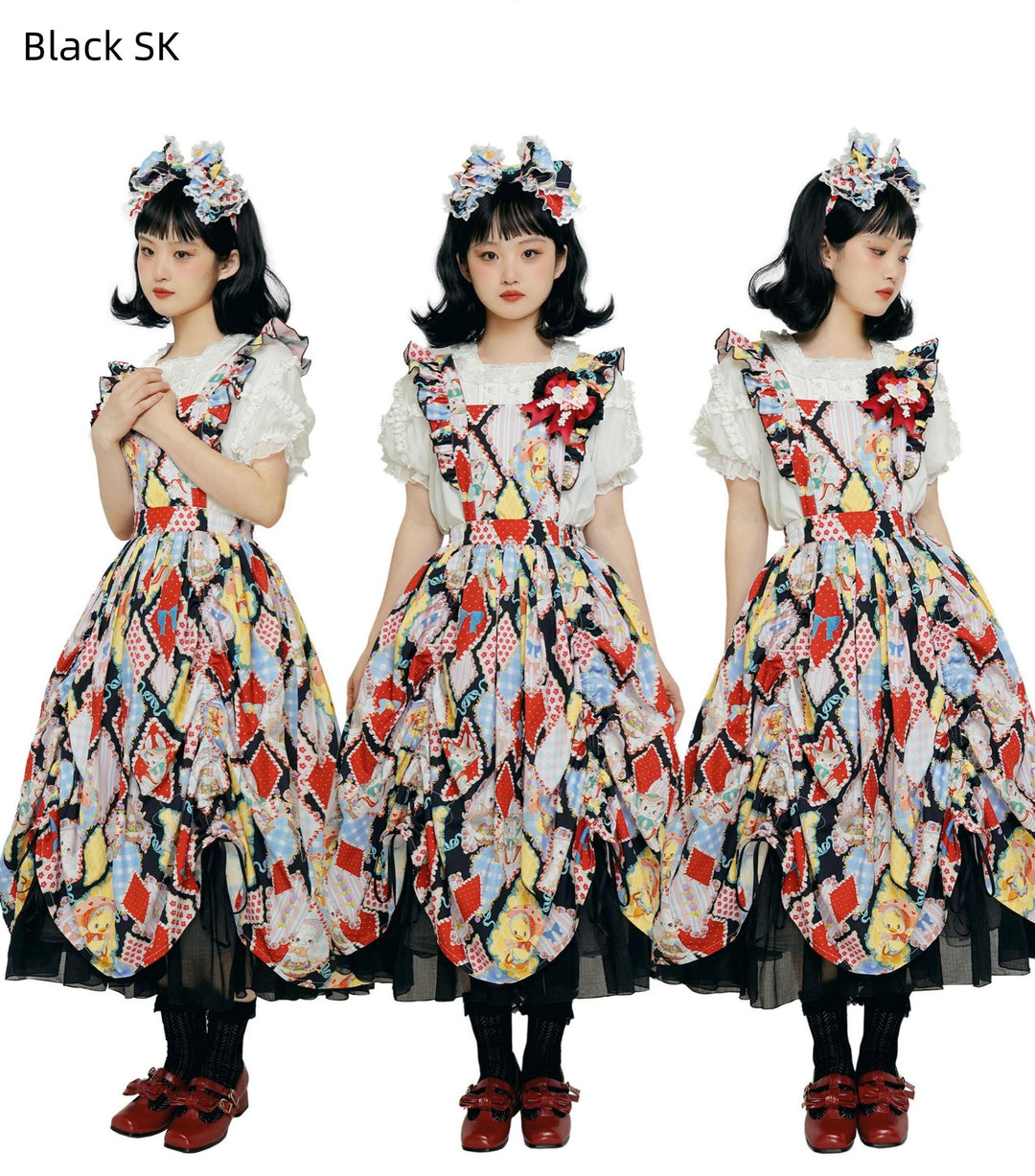 Southern Cross~Showa Kaleidoscope~Sweet Lolita OP SK and JSK with Rabbit Print 42127:727925