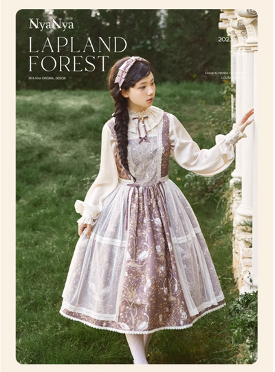 (Buyforme)NyaNya~ Lapland Forest~ Lolita Elegant Vintage Floral JSK OP Dress   
