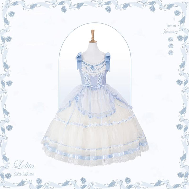 Flower and Pearl Box~Silk Ballet~Wedding Lolita JSK Dress Princess Bridal Dress 34050:442628