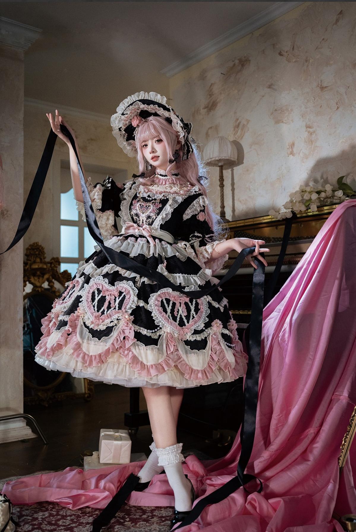 Bramble Rose - Antique Cake - Vintage Lolita OP Princess Dress Gorgeous Lolita Outfit 41536:701596