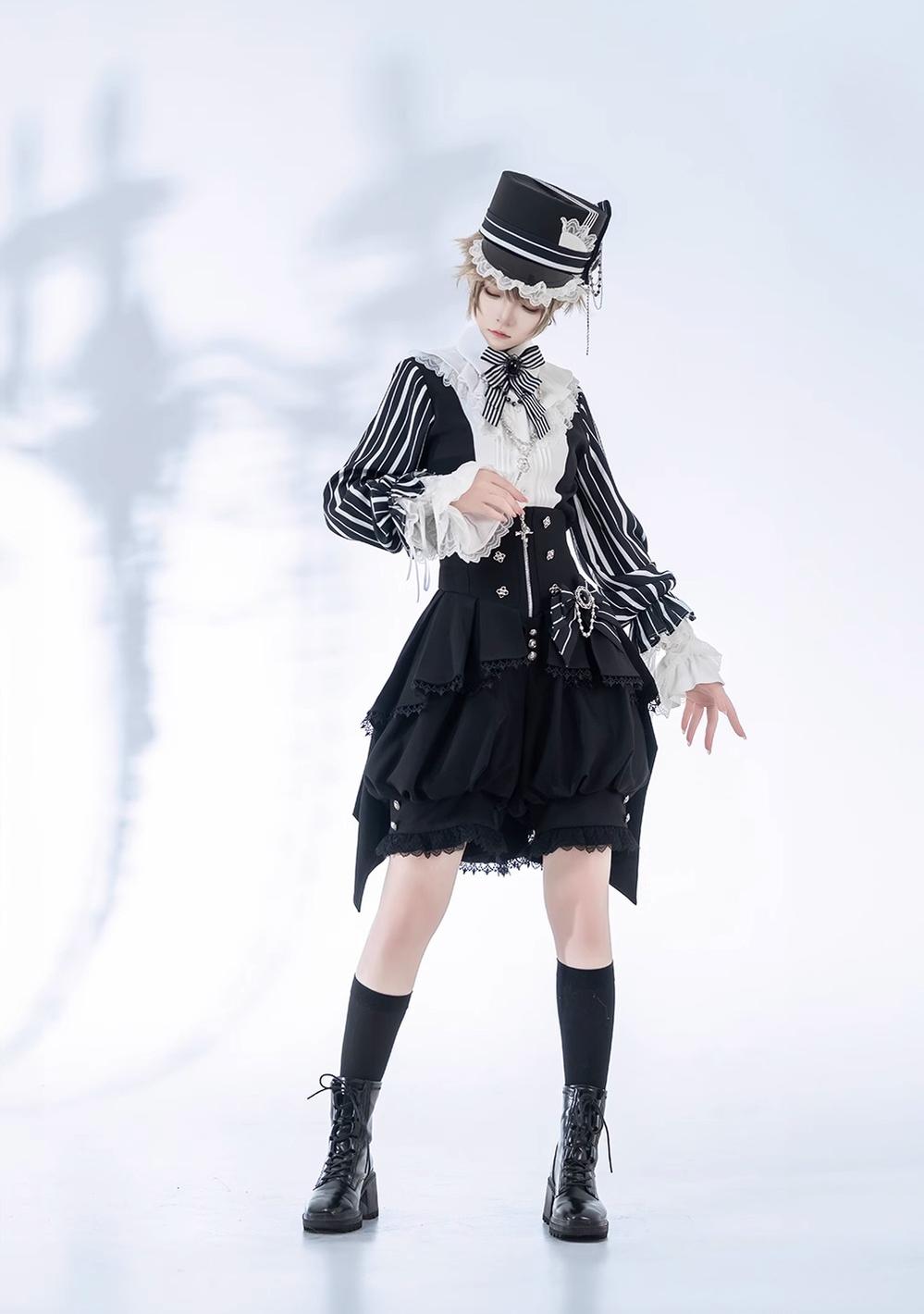Princess Chronicles - Fancy Trick - Retro Ouji Lolita Black Shorts Dark-themed
