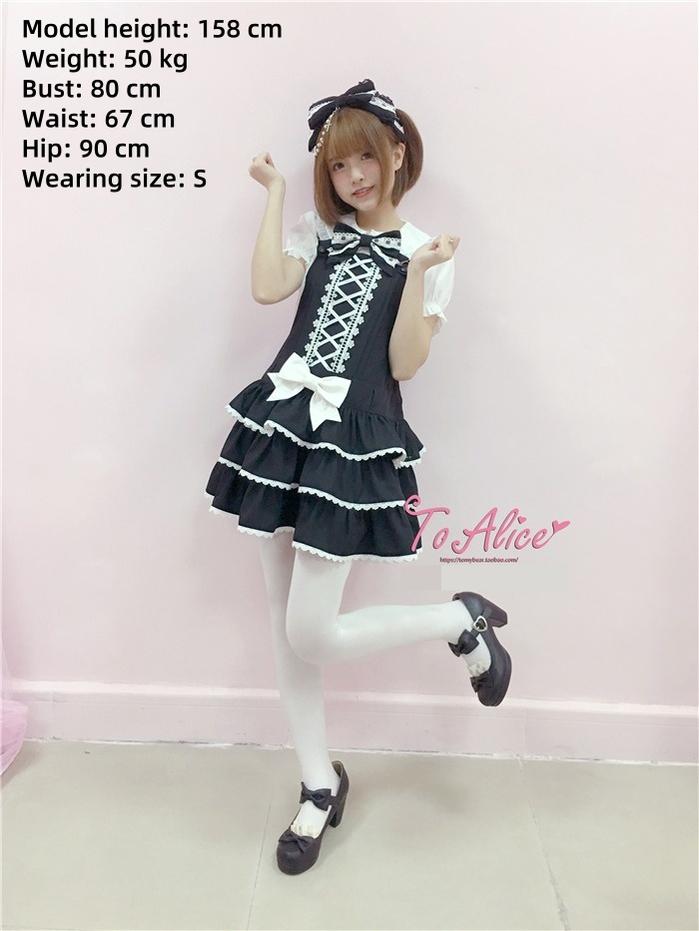 To Alice~Old School Lolita Salopette Suit Tiered Dress