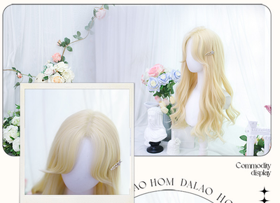 Dalao Home~Crescent~Platinum Natural Lolita Long Curly Wig   