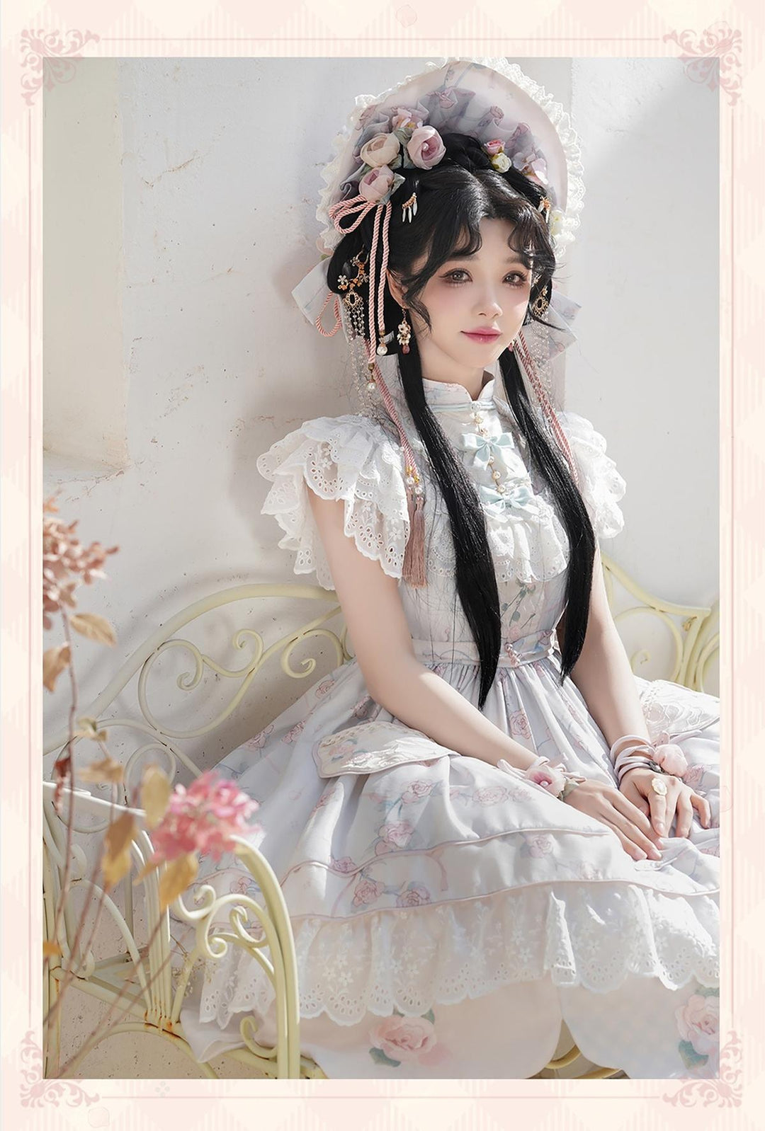 Bramble Rose~Exquisite Luo Shen~Qi Lolita OP Dress Chinese Style Lolita JSK 41402:694172