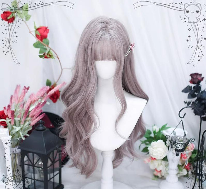 Dalao Home~Yunyi~Grey-purple Lolita Wig Sweet Long Curls Wig   