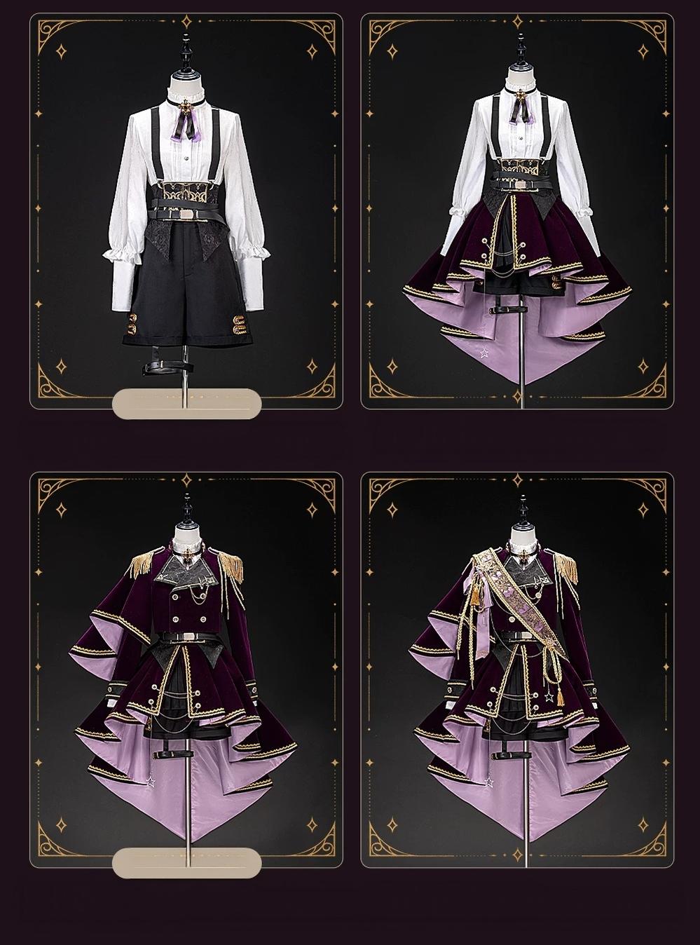 Canticle of Rites - Military Ouji Lolita Jacket & Shorts Set, Detachable Train