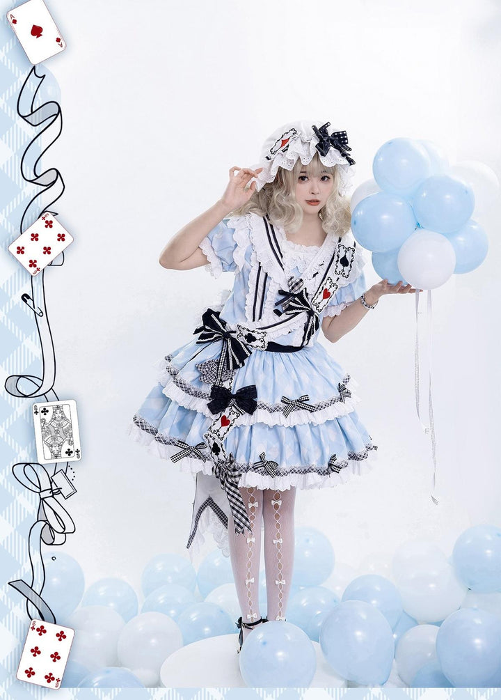 Bramble Rose~Mirror Tea Party~Sweet Lolita OP Dress Set with Sailor Collar