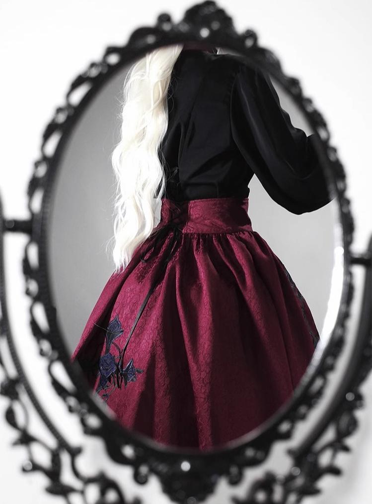 CastleToo - Evil Twins - Ouji Lolita Vest Shorts Skirt Black Red Set