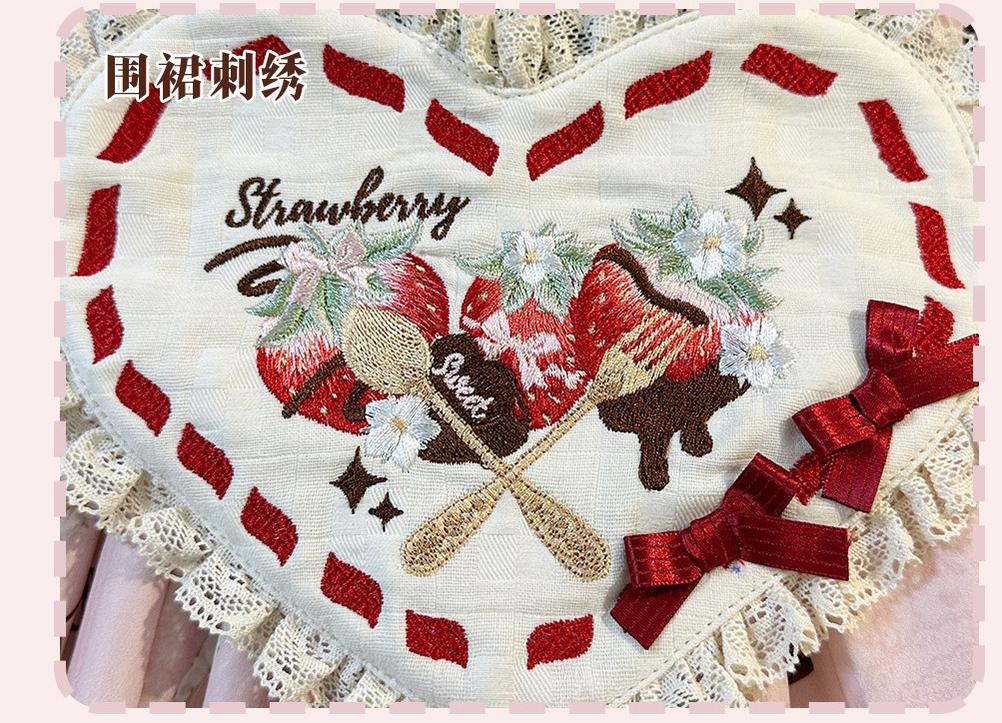 Strawberry Chocolate Lovers - Sweet Lolita Embroidered Printed Accessory
