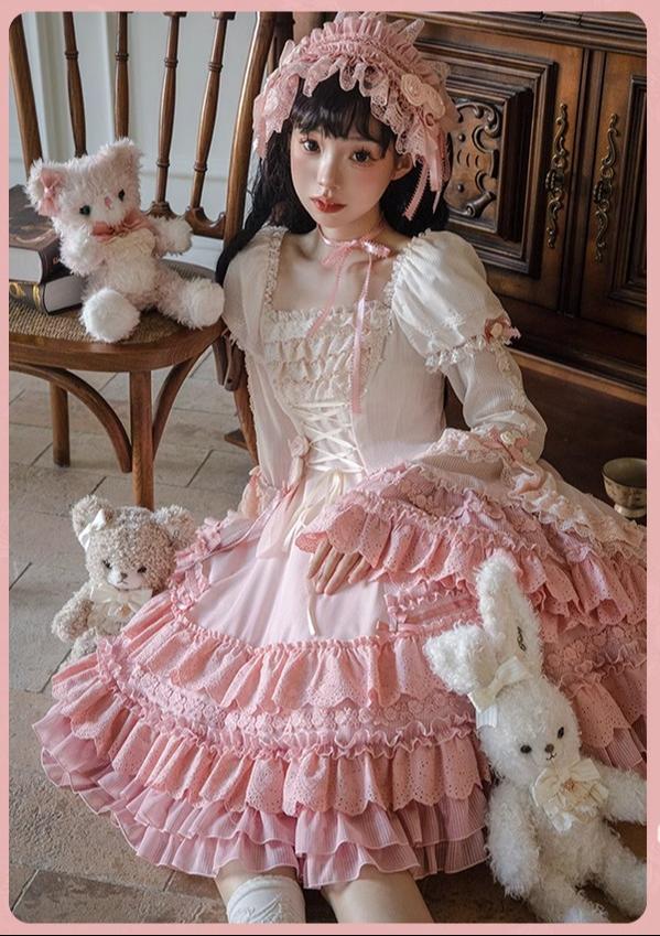 Mademoiselle Pearl~Austin in the Garden~Sweet Lolita Princess Sleeves   