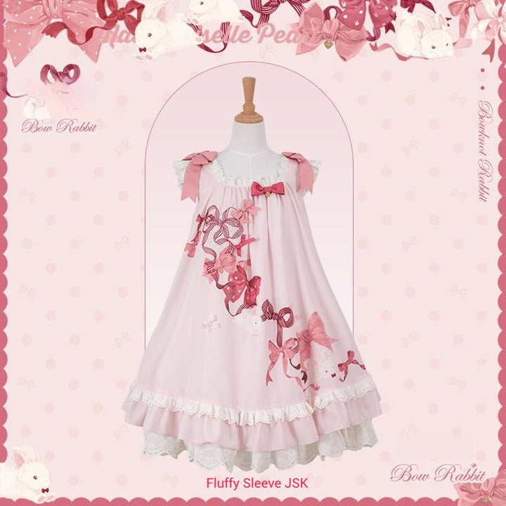 Mademoiselle Pearl~Bow Rabbit~IP Collab Sweet Lolita OP in Multiple Styles (L M S XL XS) 43054:764027