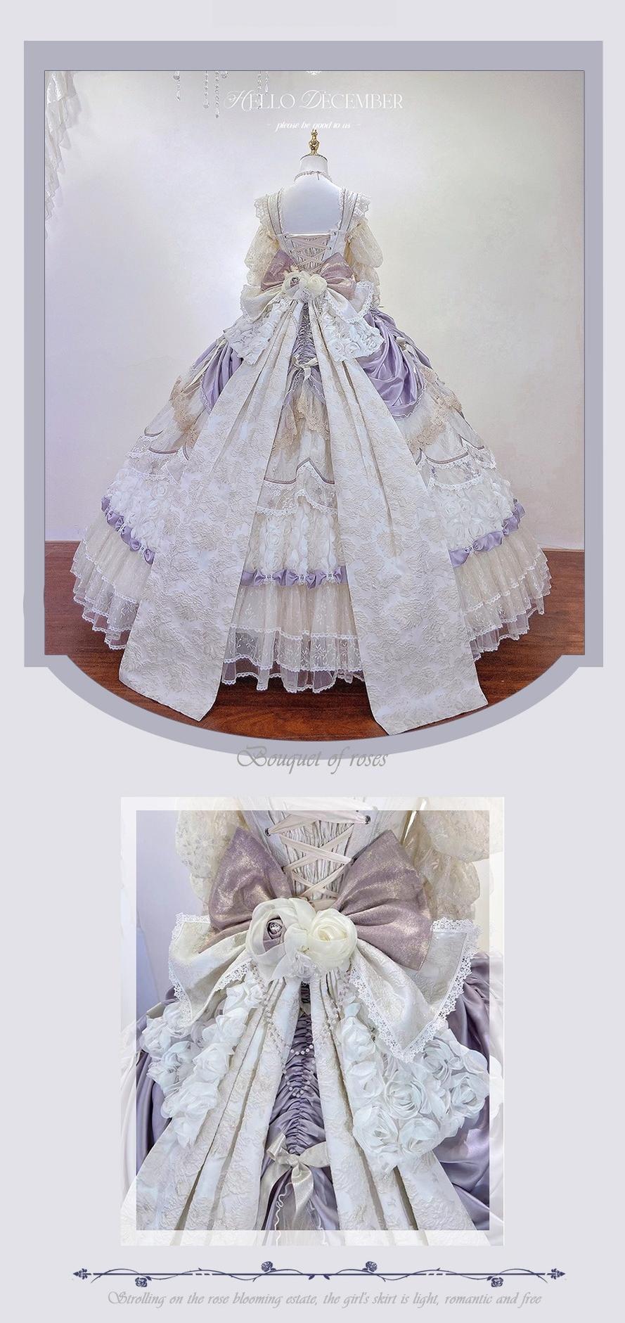 MieYe~Star Moon Praise~Weddiing Lolita Dress Bridal Princess Dress Trailing Only S 