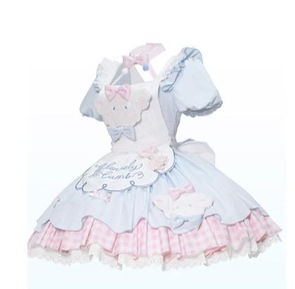 OCELOT~Mie Mie Story~Sweet Lolita OP Dress Puffed Sleeve Lolita Dress   