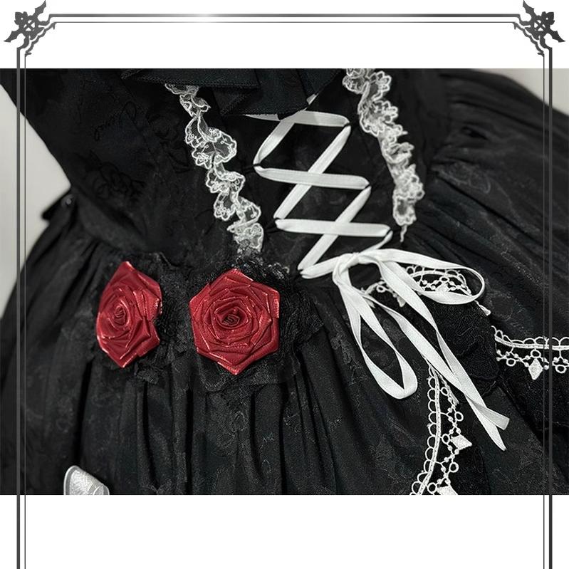 CastleToo~Night Rose~Elegant Ouji Lolita Suits With Lolita JSK And Shorts