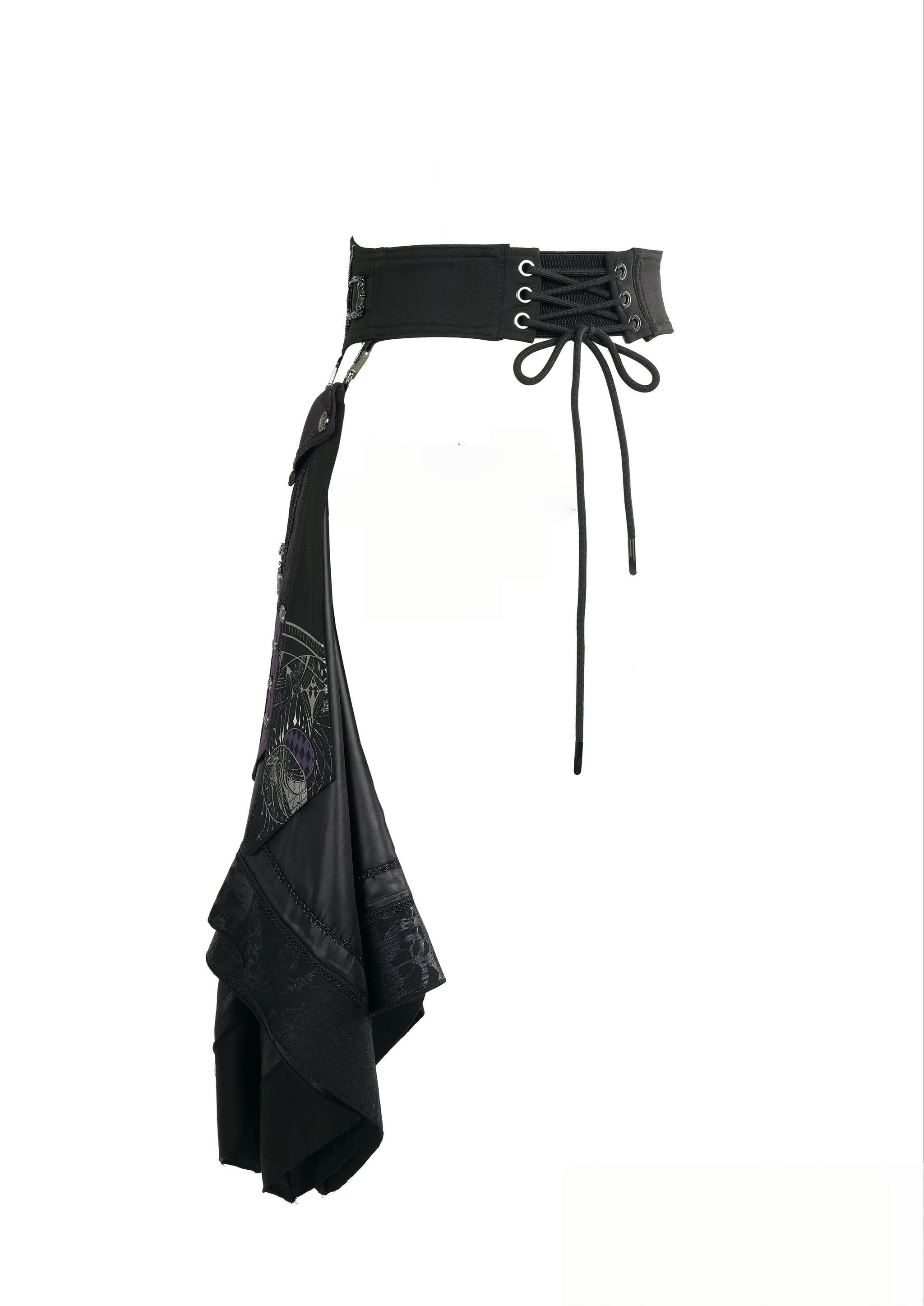 Nothing - Gothic Lolita Waist Cincher, Star and Moon Print Dress Train 45590:854744