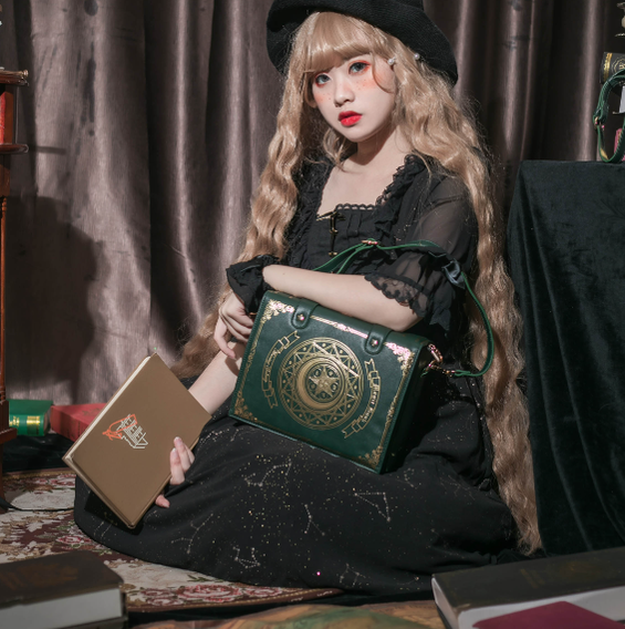 Morning Glory~The Star-Moon Grimoire~Sweet Lolita Crossbody Clamshell bag