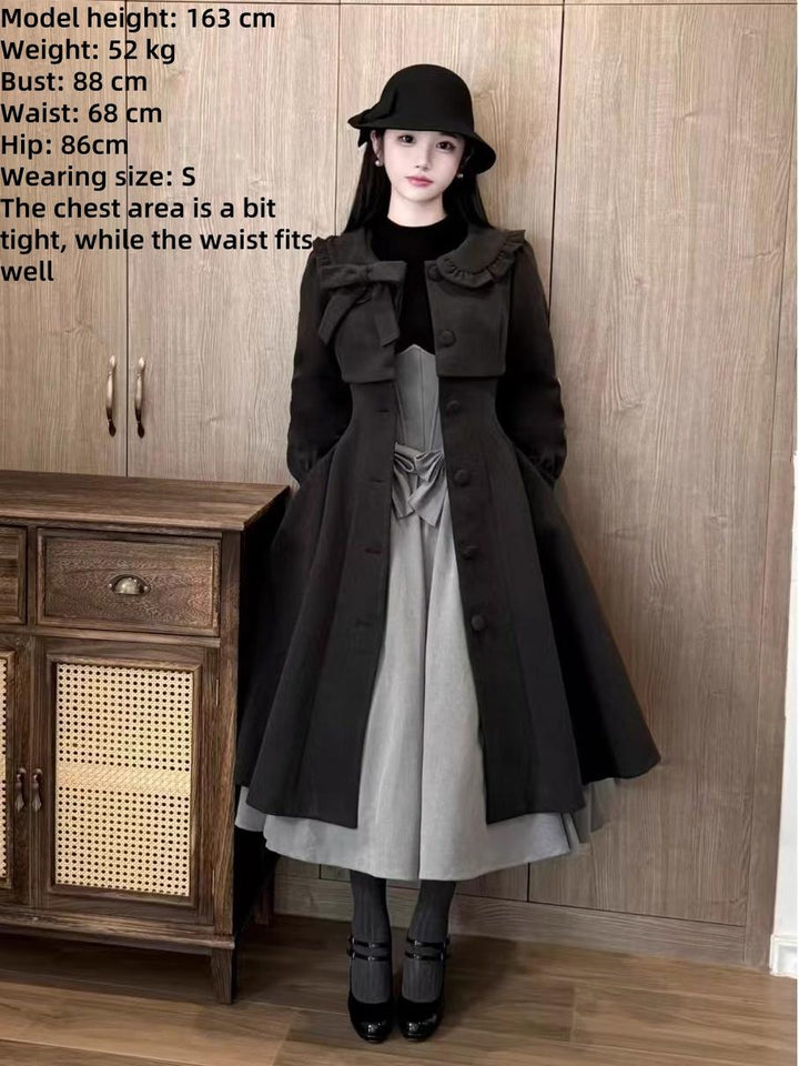 Sweet Wood~Winter Classic Lolita Coat Suit Woolen Plus Size Outerwear