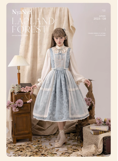 (Buyforme)NyaNya~ Lapland Forest~ Lolita Elegant Vintage Floral JSK OP Dress   