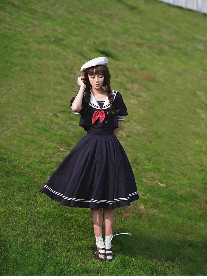 Beleganty - Sea and Wind Separate SP 3.0 - Sailor Lolita Skirt, Long/Short Lengths