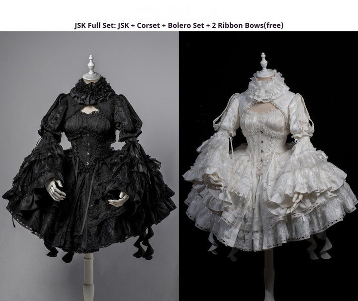 Smoothy~Caliburn~Gothic Lolita JSK Dress with Bolero with Detachable Sleeves