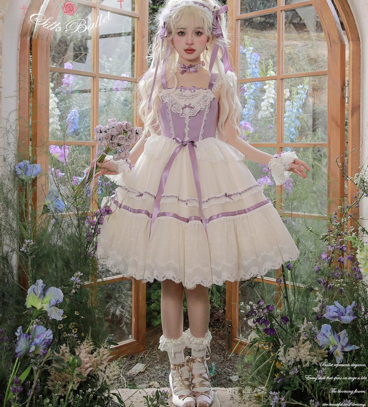 Flower and Pearl Box~Silk Ballet~Wedding Lolita JSK Dress Princess Bridal Dress 34050:442768