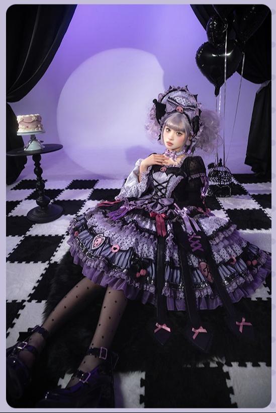 IP Collab Gorgeous Lolita OP Dress, Polka Dot Accent