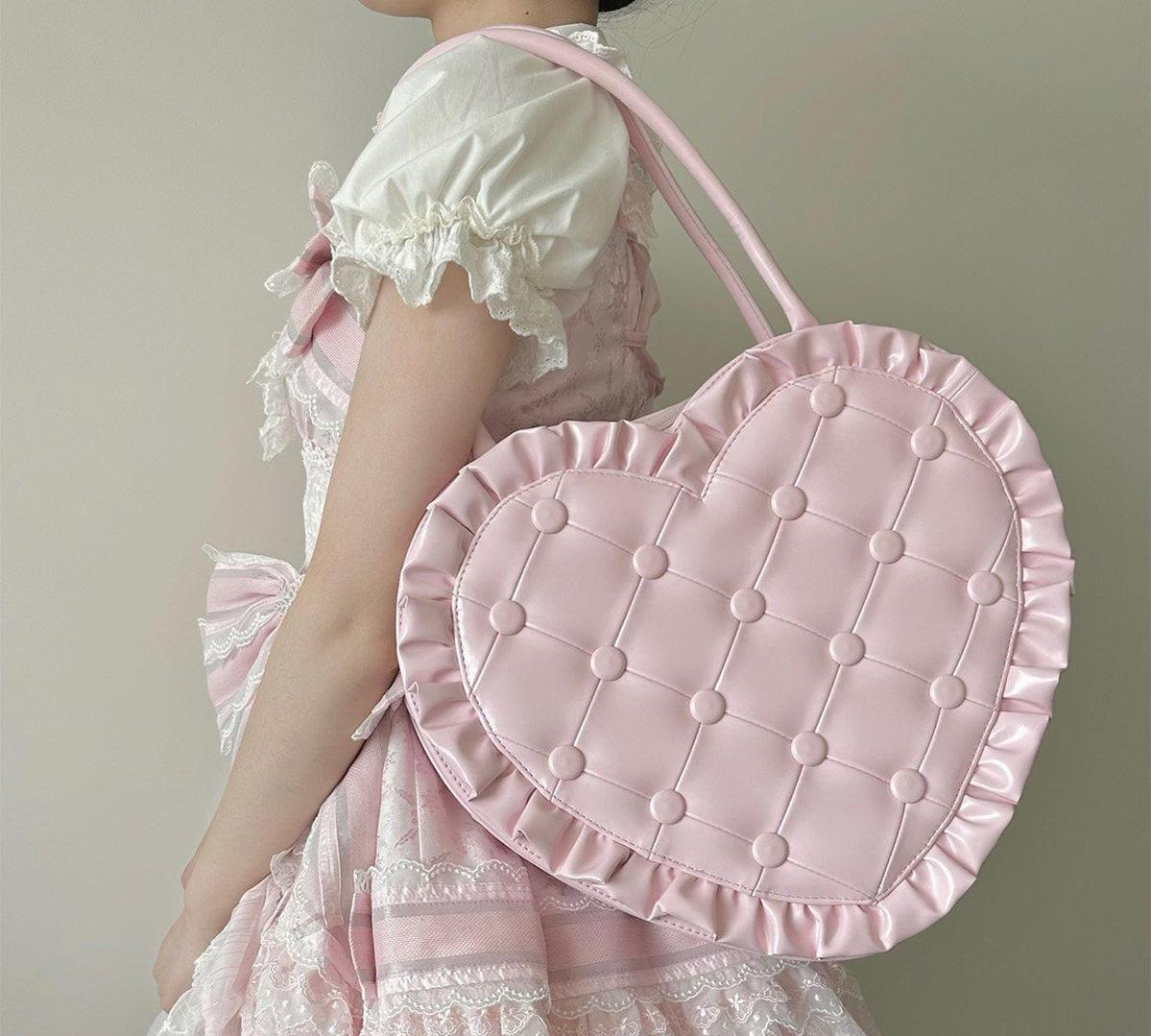 Heart Pillow - Sweet Lolita Heart-shaped Handbag or Shoulder Bag
