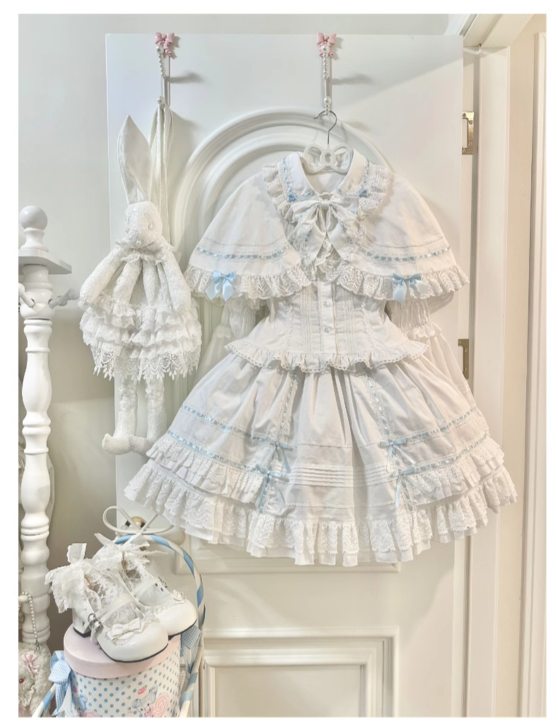 AerialCat - Praying Snowfall - Old School Lolita Skirt Suit Cape Princess Sleeve Shirt 39180:615716