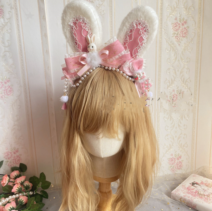 Luoluo Decoration~Han Lolita Pink Head Accessory