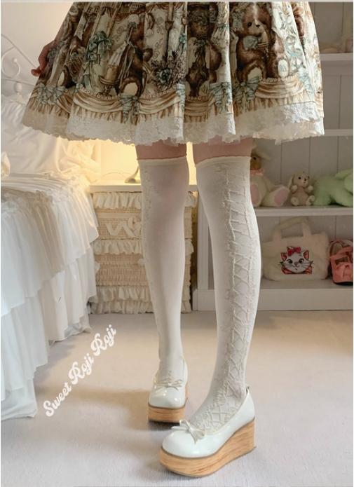 Roji Roji - Classic Lolita Socks Autumn Mid-calf Cotton Socks