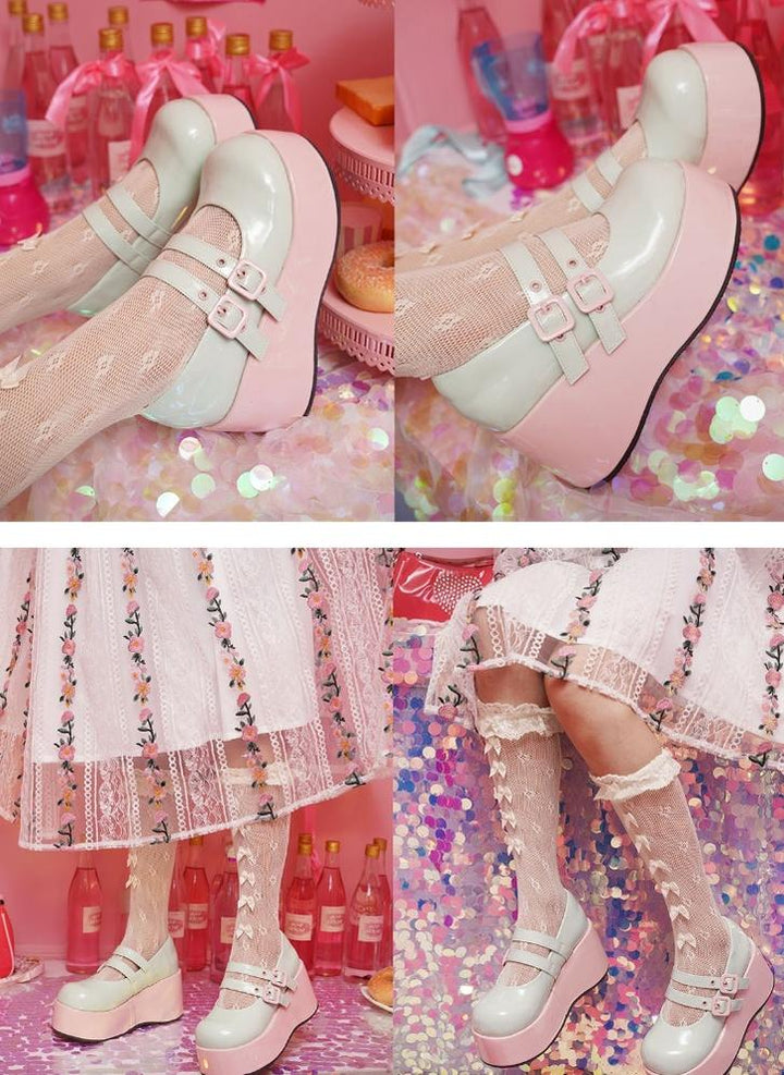 MODO~Sweet Lolita Platform Shoes Multiple Colors Elevated Shoes