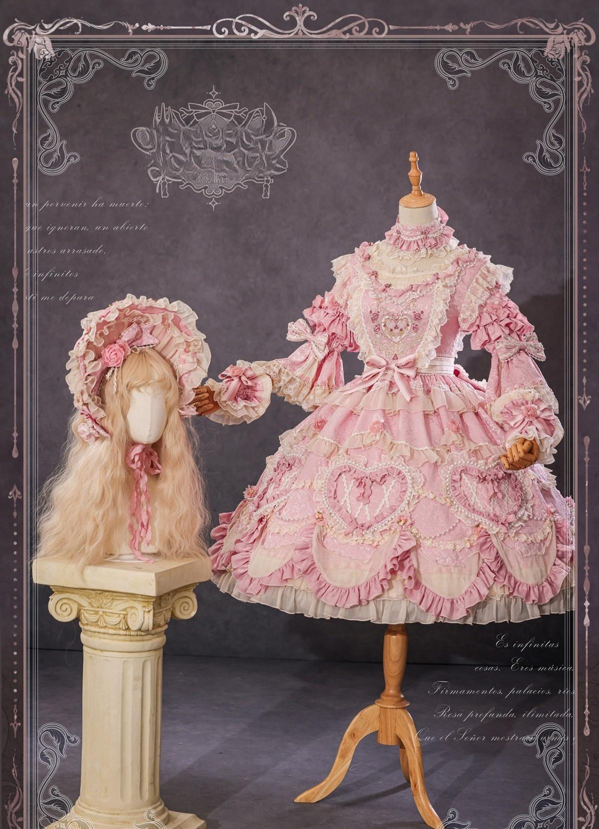 Bramble Rose - Antique Cake - Vintage Lolita OP Princess Dress Gorgeous Lolita Outfit (L M S XL) 41536:701688