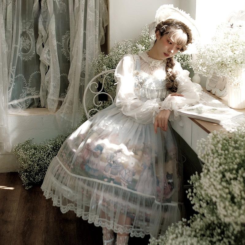Summer Fairy - IP Collab Sweet Lolita Jumper Dress Flutter Sleeves OP