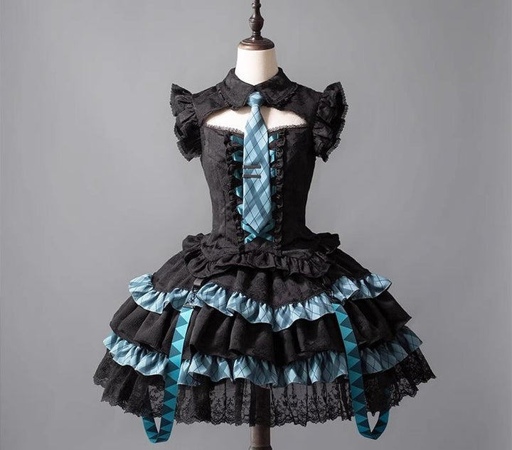 Confession Balloon~IP Collab Gothic Lolita Dress Set (L M S) 38548:590044