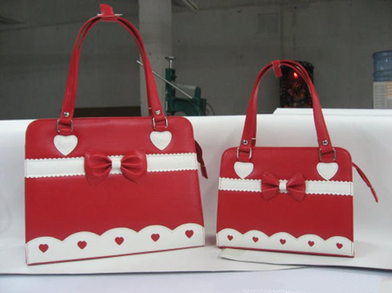 Loris - Classical Lolita Bag Single Shoulder Multiple Colors red with white