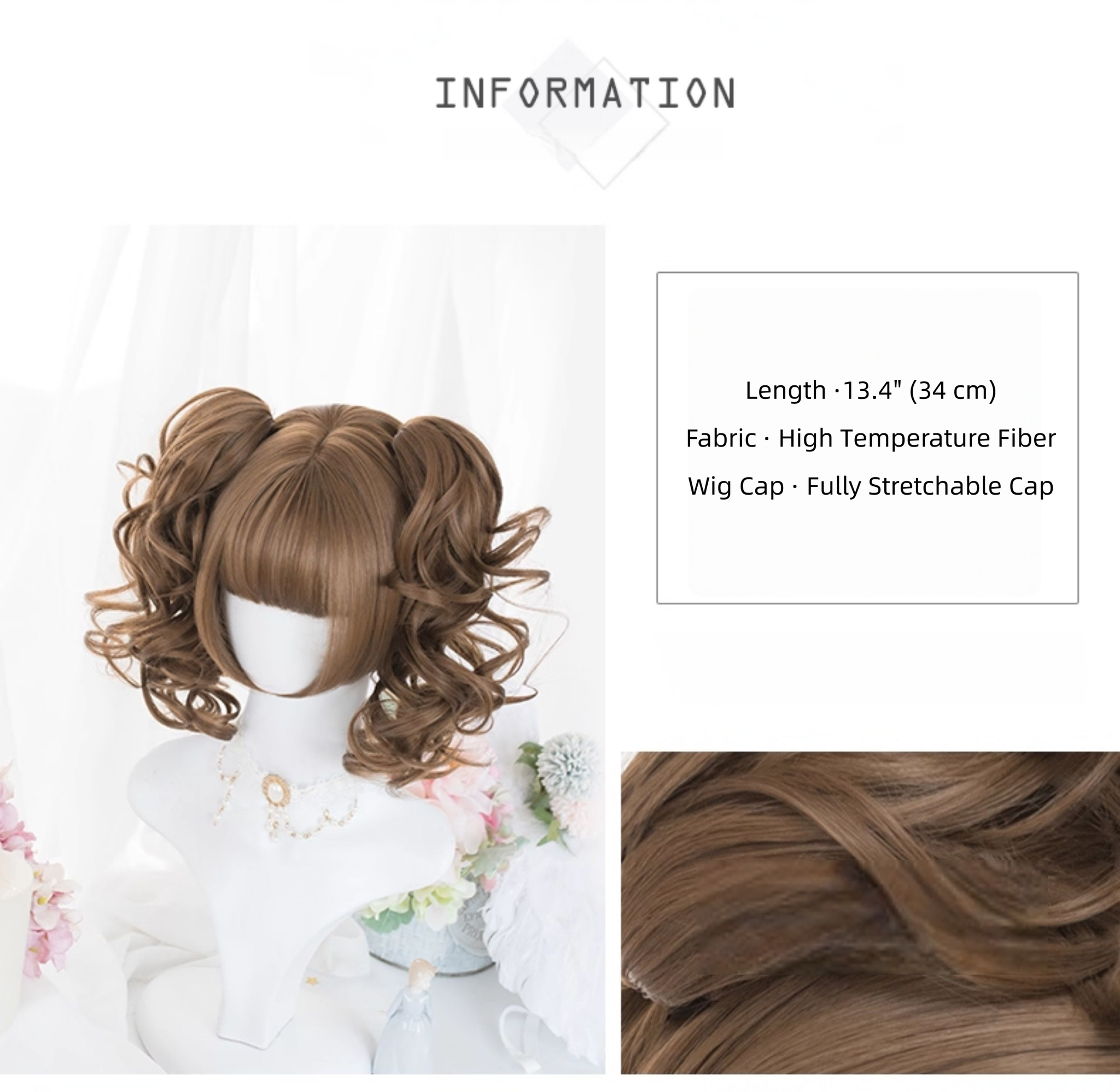 Alicegarden - Daily Lolita Wig, Two Detachable Ponytails 43180:798285