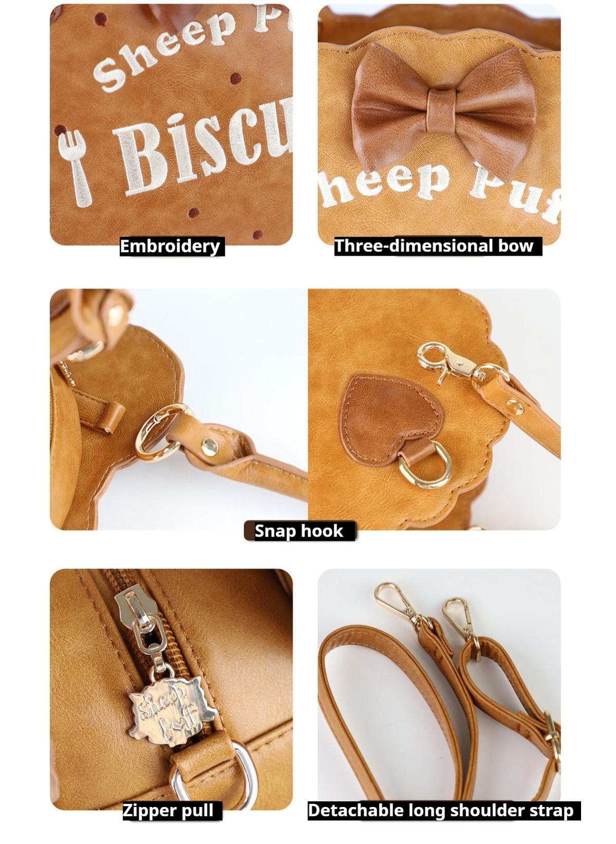 Bear Cookies - Kawaii Lolita Bag, Embroidery & Bow