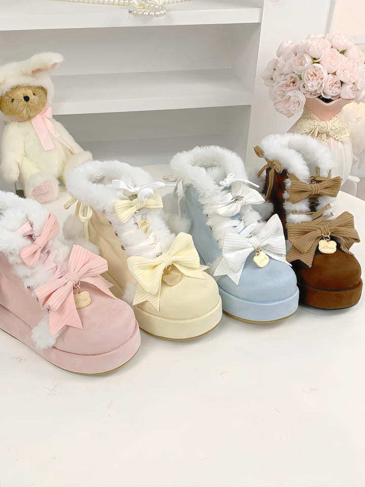 Aimee~Warm~Winter Sweet Lolita Snow Boots Thick Sole Fleece Shoes