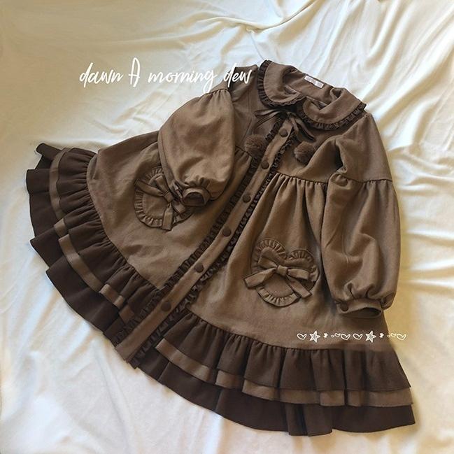 Dawn and Morning~Winter Lolita Coat Lovely Lolita Wool Coat Dress   