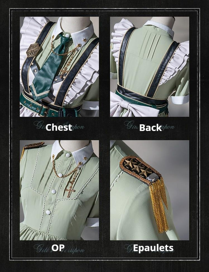 Forest Fluorescent Carps~Girl's Weapon~Military-Inspired Maid Lolita OP Suit 42940:758531