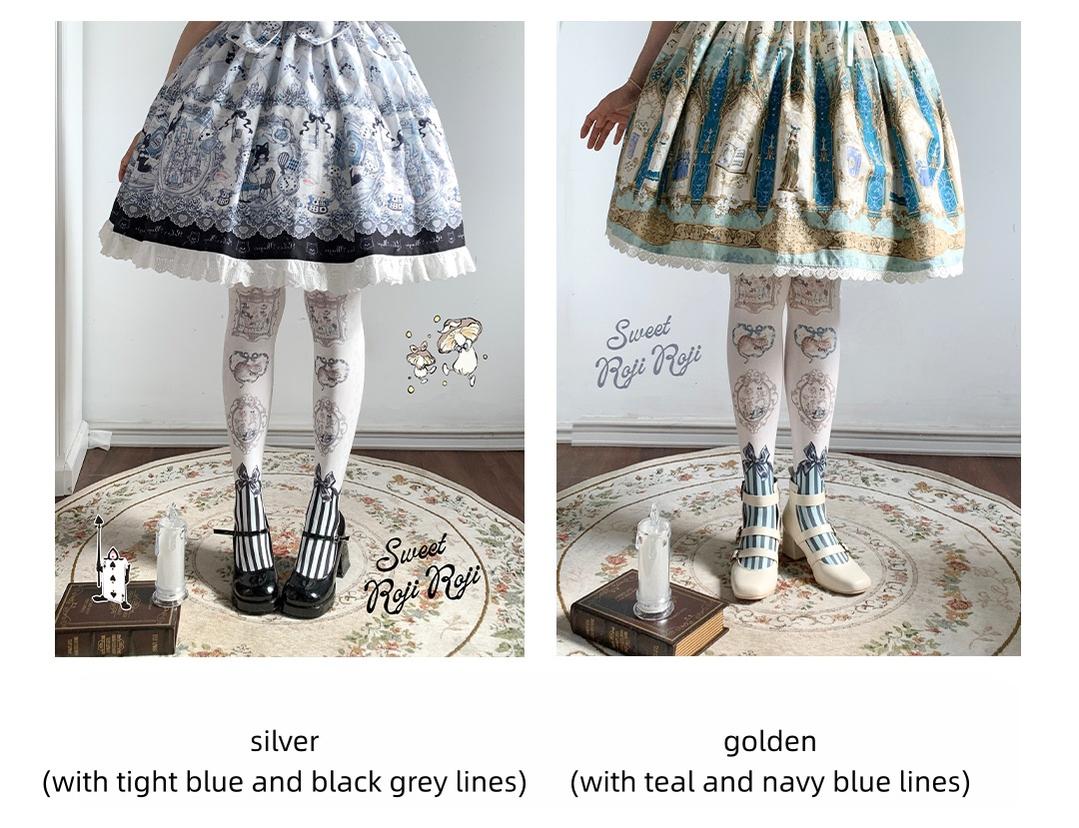 Roji Roji - Frame Printed Lolita Pantyhose 44251:800400