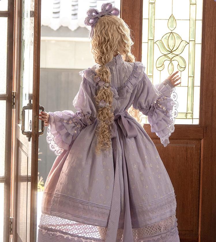 Forvever Purple - Purple Classic Lolita OP, Boning Corset 44357:806186