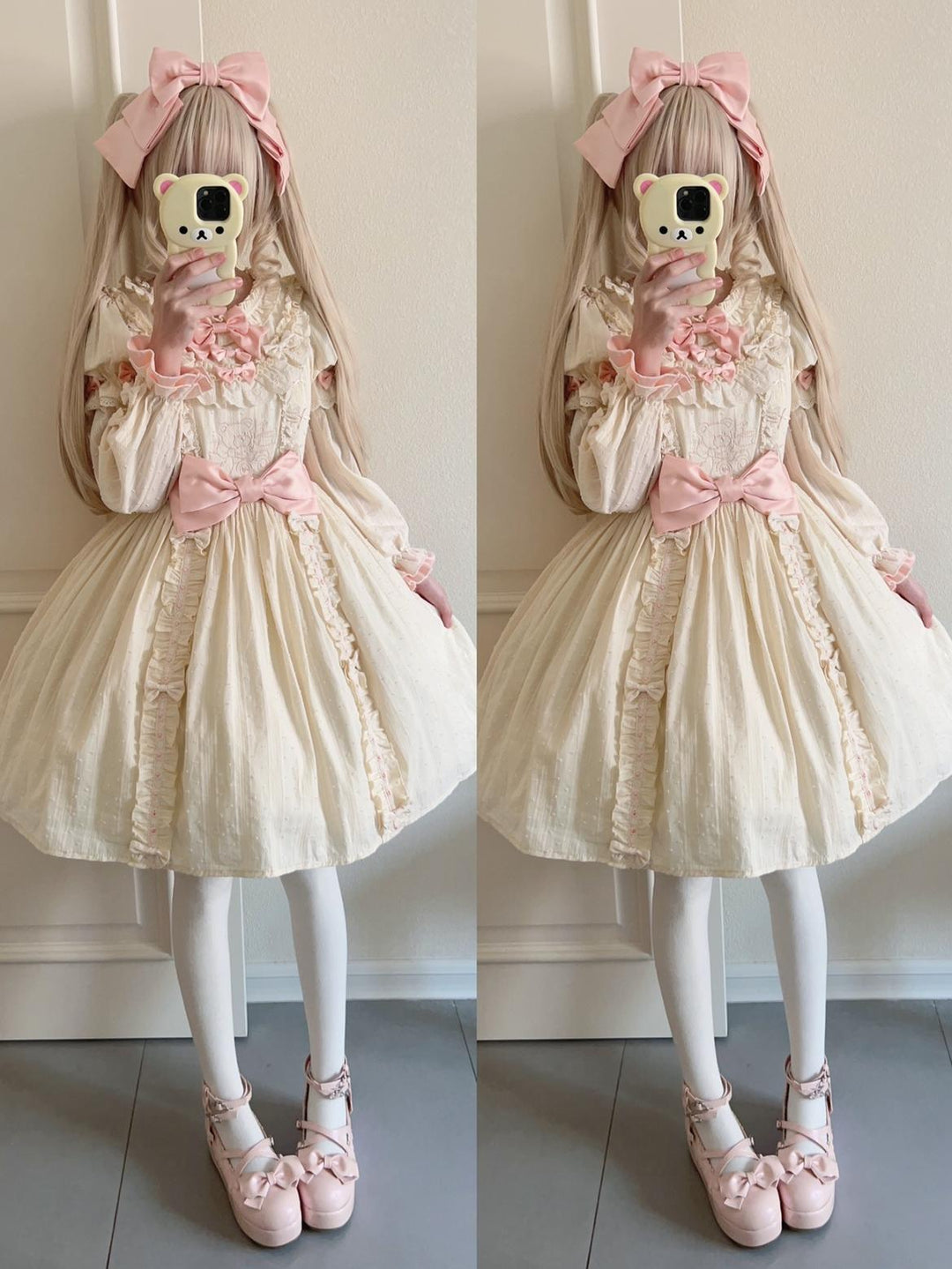 Seventeen Girls~Vintage Sweet Bear~Sweet Lolita OP Fullset Lolita Headdress