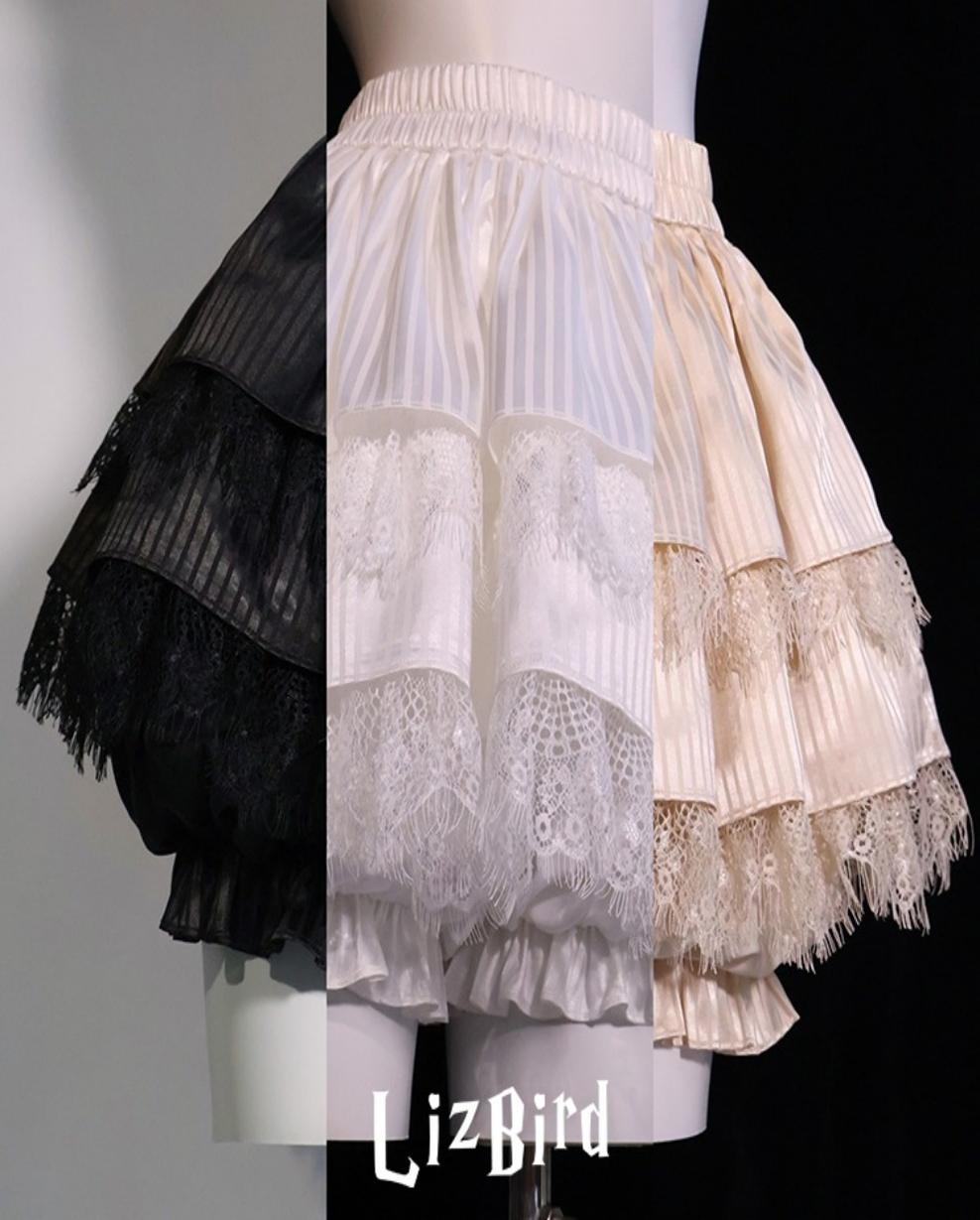 LizBird~Lolita Cake Petticoat with Built-in Leggings & Inner Organza