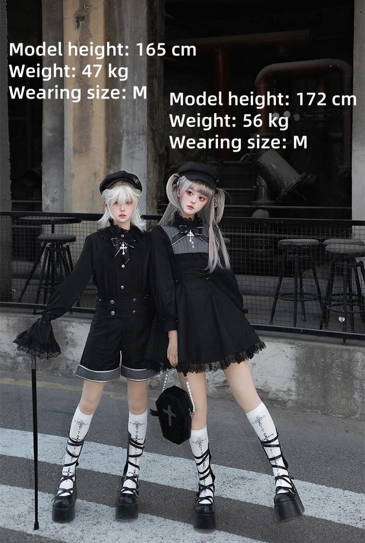 CastleToo~Rules of the Otherworld~Gothic Ouji Lolita Shorts Set with Embroidery Jacket