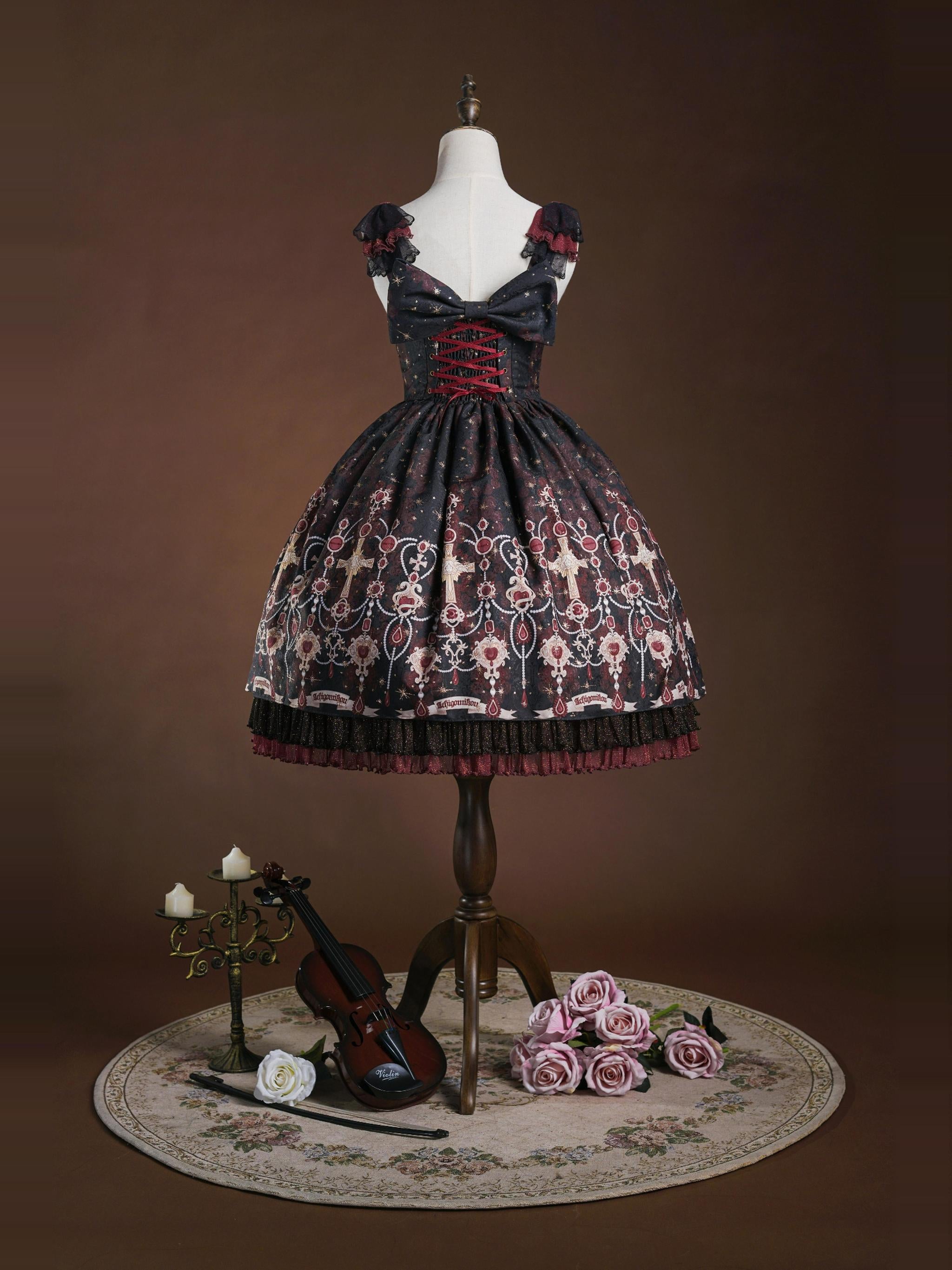 Strawberry Witch~Classic Lolita JSK Suit Gold Foil Stamping Lolita Dress 41218:687784