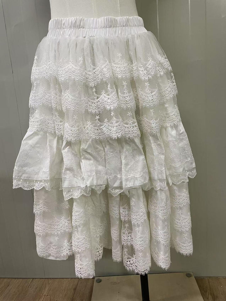 42Lolita Clearance Items Collection #4-White short version petticoat - size 2XL